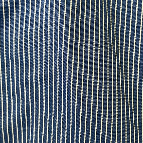 Roundtree & Yorke Blue & White Striped Cotton mens's  Button-Down Shirt M - Picture 5 of 15